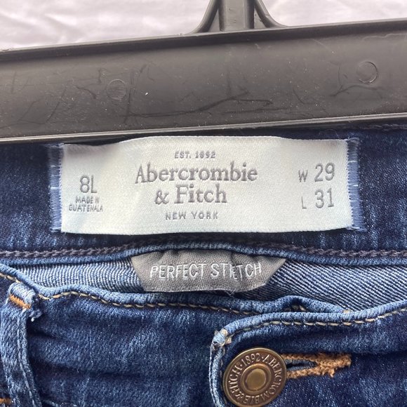 Abercrombie & Fitch Women's Perfect Stretch Blue Jeans SIZE W 29 L31 (8L) - Picture 3 of 4